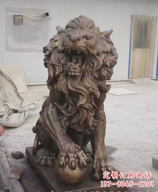 东莞大理石狮子雕塑,演绎优雅狮子魅力