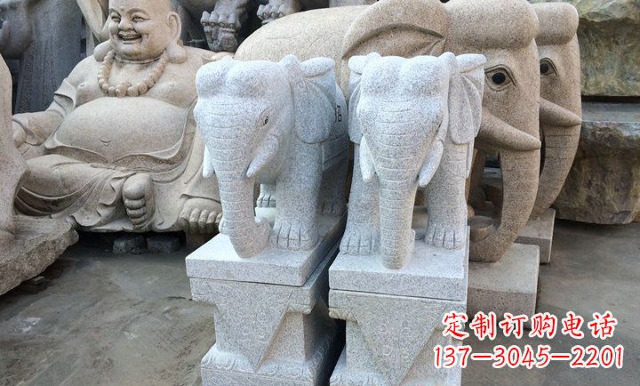 东莞大理石大象雕塑 招财进宝