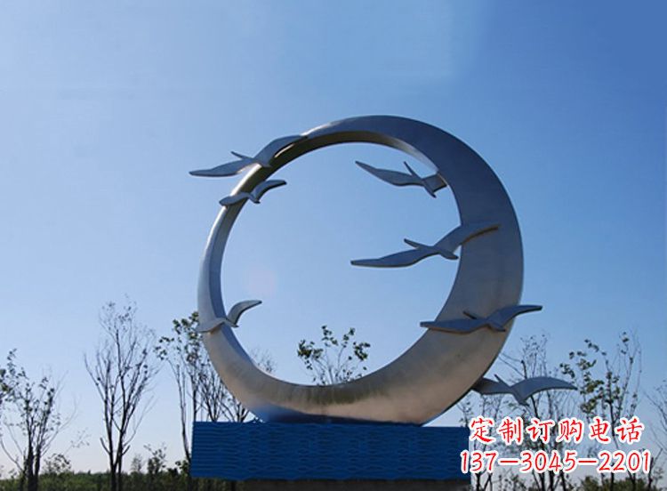 东莞大雁不锈钢景观雕塑