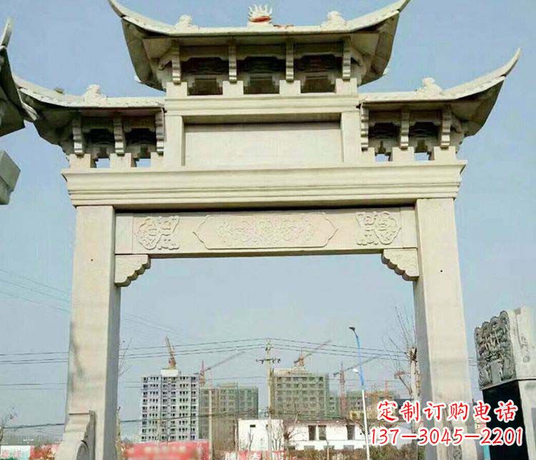 东莞单门道路牌坊石雕