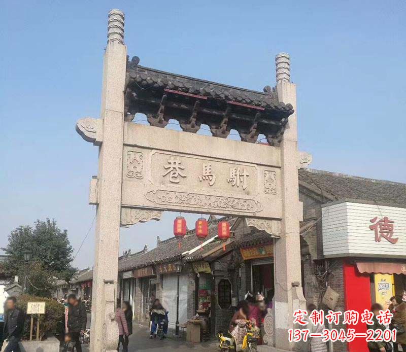 东莞单门石牌坊石雕_1