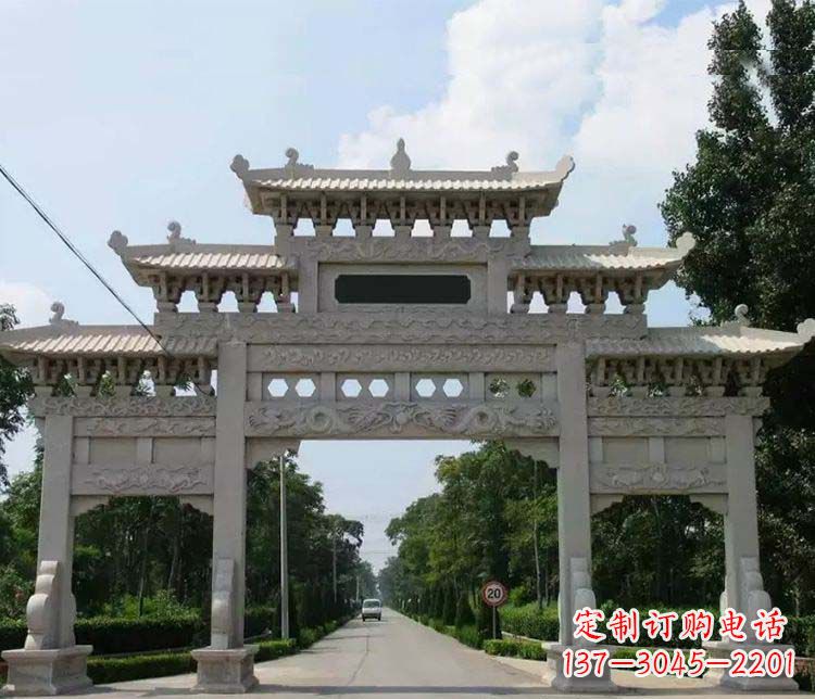 东莞定制牌坊雕塑,传承中国传统文化