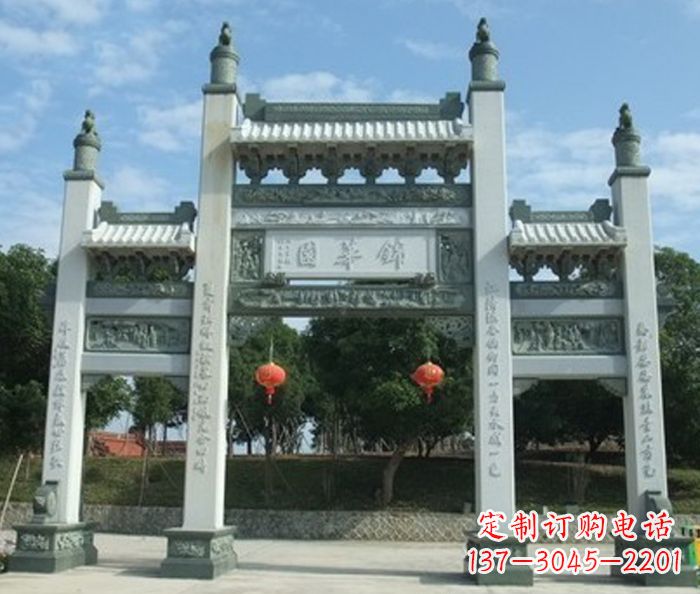 东莞道路三门石牌坊 (2)
