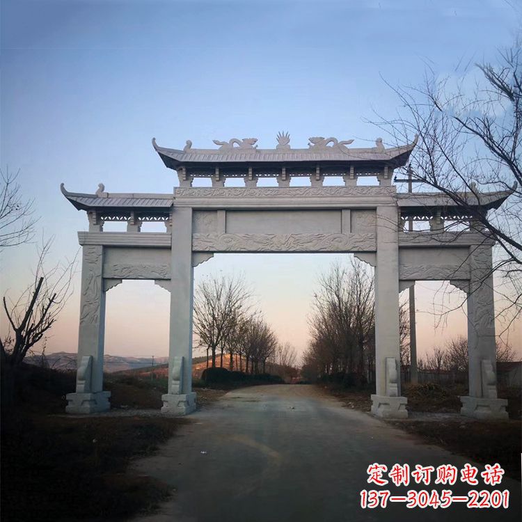 东莞品质卓越的道路三门石牌坊雕塑