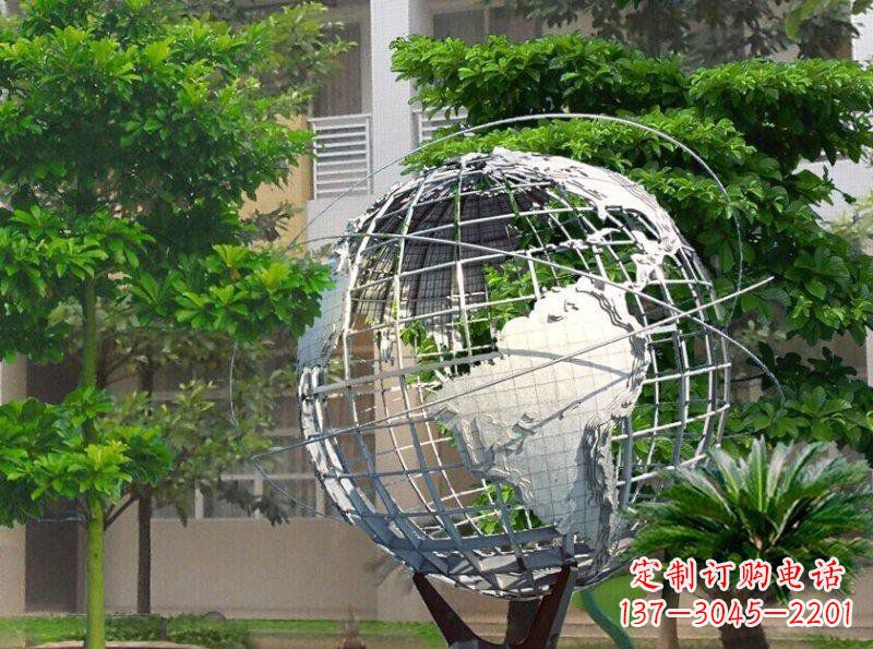 东莞精美装饰的不锈钢地球雕塑