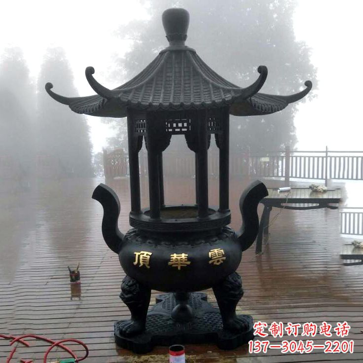 东莞精美青铜香炉雕塑