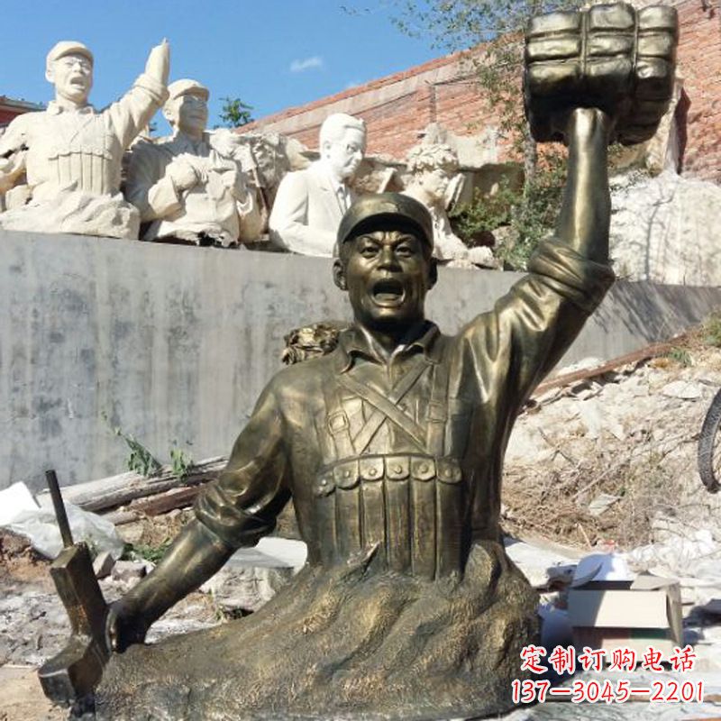 东莞董存瑞仿铜头像雕塑