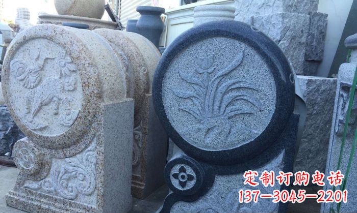 东莞仿古抱鼓石招财石门墩