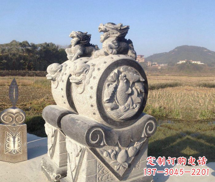 东莞仿古抱鼓石镇宅石门墩 (4)