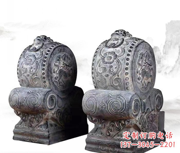东莞仿古抱鼓石镇宅石门墩 (3)