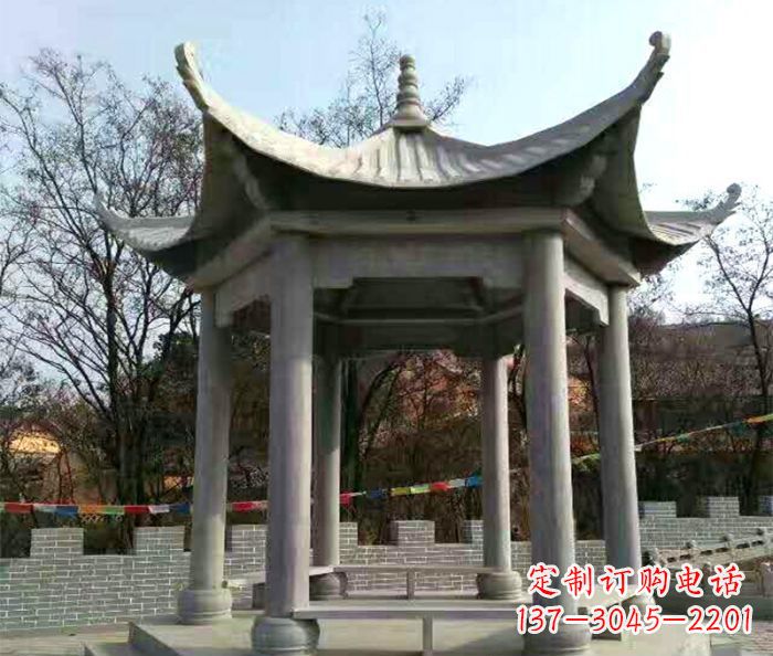 东莞仿古六角凉亭石雕 (4)