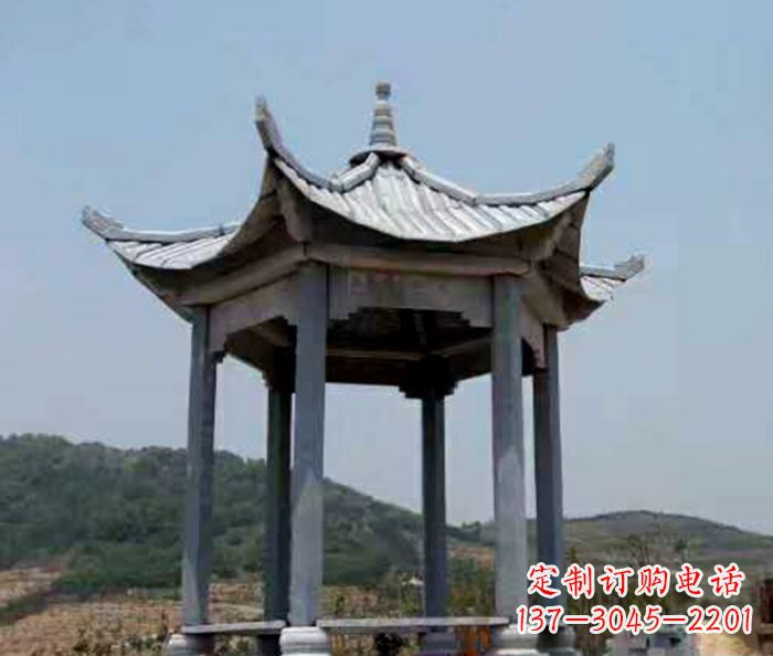 东莞仿古六角凉亭石雕 (5)