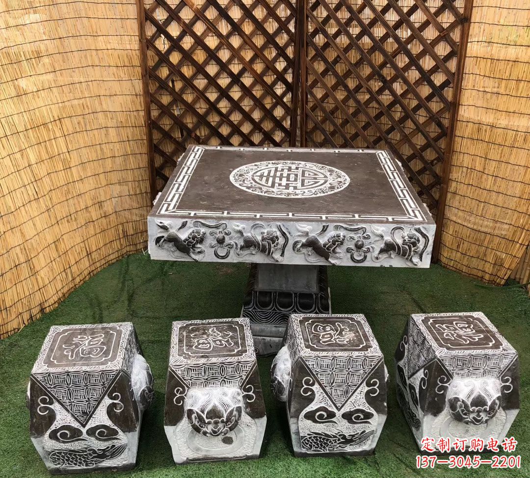 东莞仿古石桌凳公园景观石雕