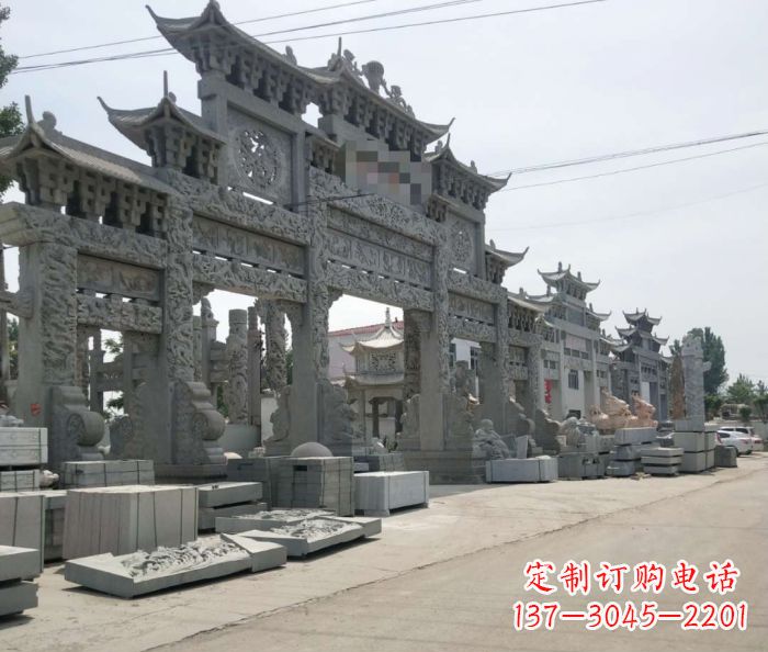 东莞传统风格牌坊雕塑