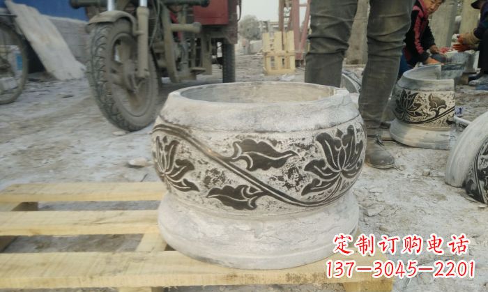 东莞仿古圆形水缸石雕 (4)