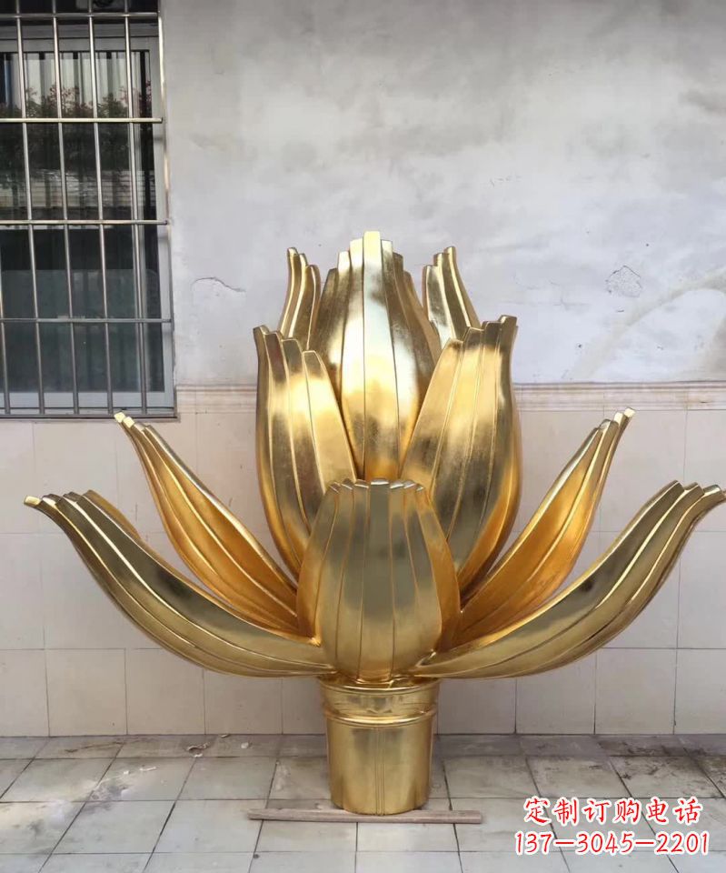 东莞精美不锈钢荷花雕塑