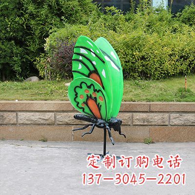 东莞大号蓝色蝴蝶定制雕塑