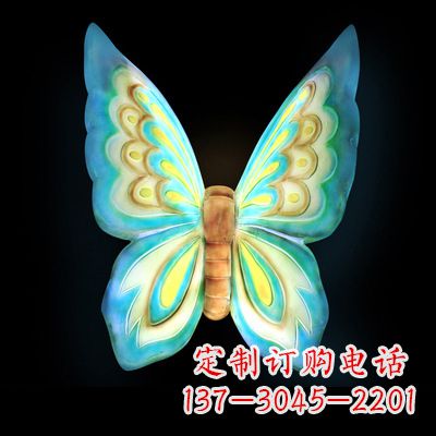 东莞 大号蓝色发光蝴蝶塑像