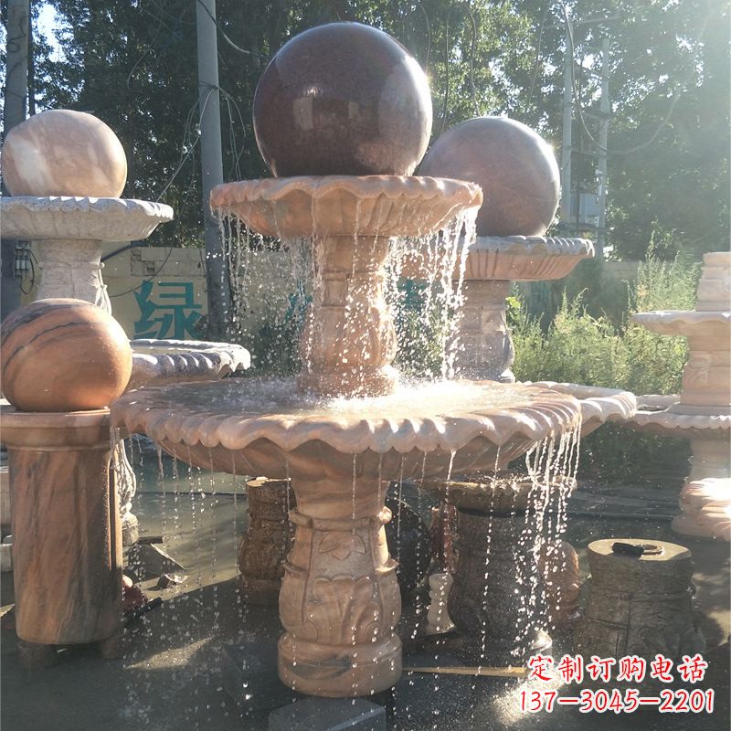 东莞福气无限,风水球石雕塑