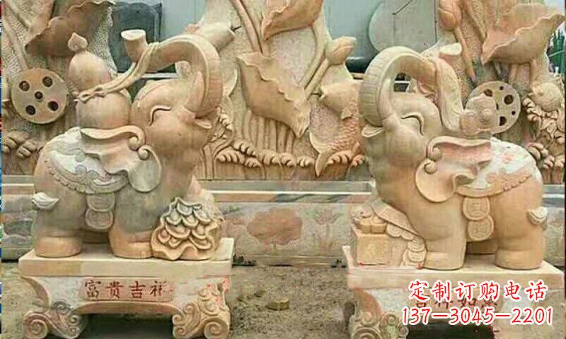 东莞富贵吉祥大象石雕