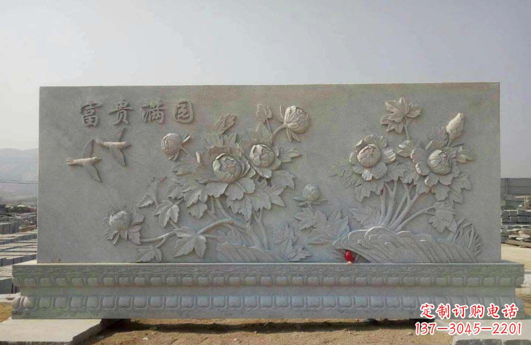 东莞富贵满园·牡丹花石雕塑