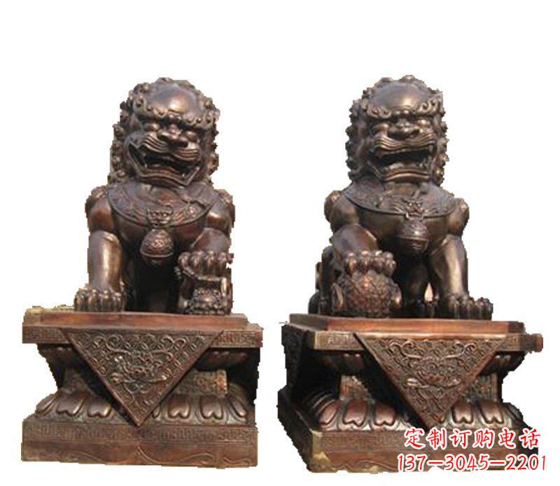 东莞公司汇丰狮子铜雕塑摆件 (2)