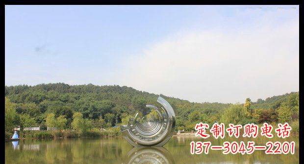 东莞公园不锈钢半圆环景观雕塑