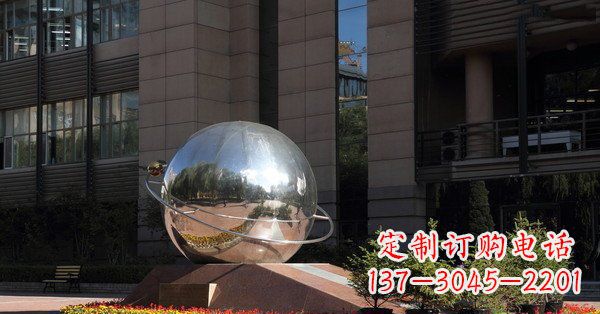 东莞精美不锈钢制地球与赤道雕塑