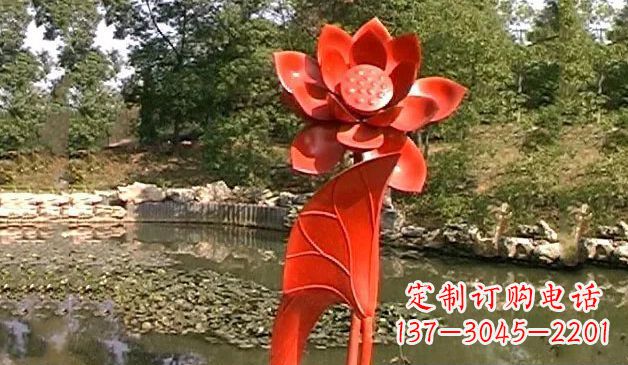 东莞精美不锈钢荷花雕塑