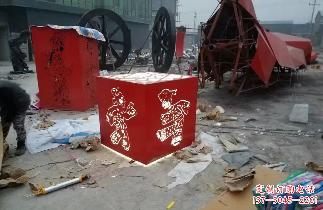 东莞高品质不锈钢皮影戏人物雕塑