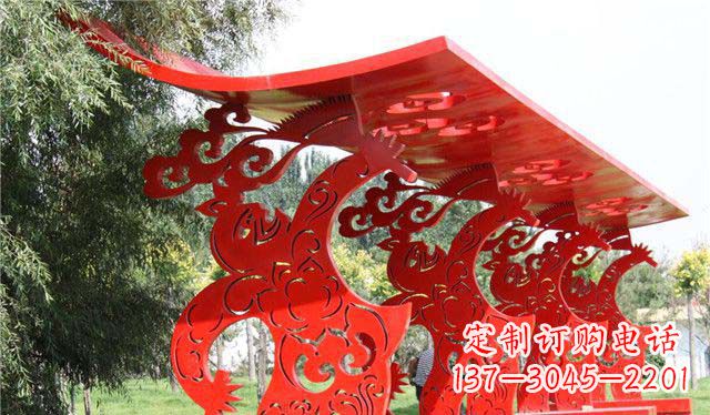 东莞新潮不锈钢公园凉亭雕塑