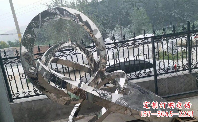 东莞公园拼接圆环景观不锈钢雕塑
