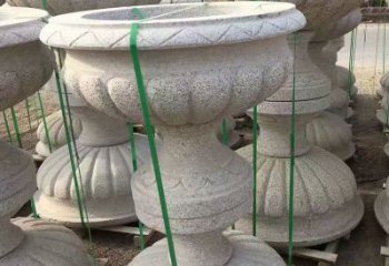 东莞高墩砂岩石雕花盆