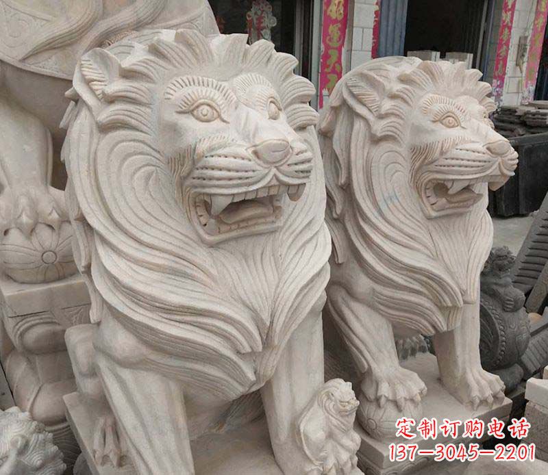 东莞西洋狮石雕动物雕塑