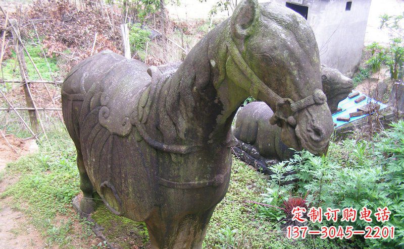 东莞公园抽象马动物铜雕