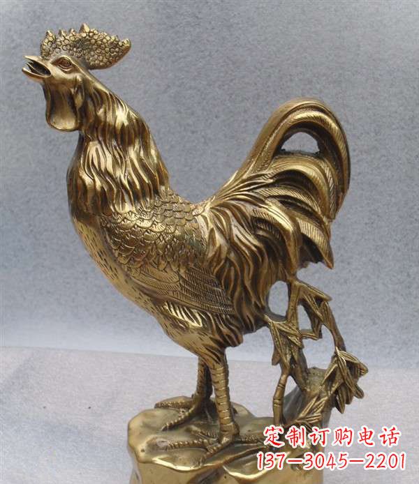 东莞经典公鸡铜雕