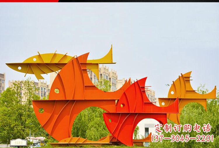 东莞大型不锈钢鲤鱼雕塑