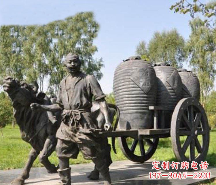 东莞唯美牛车铜雕
