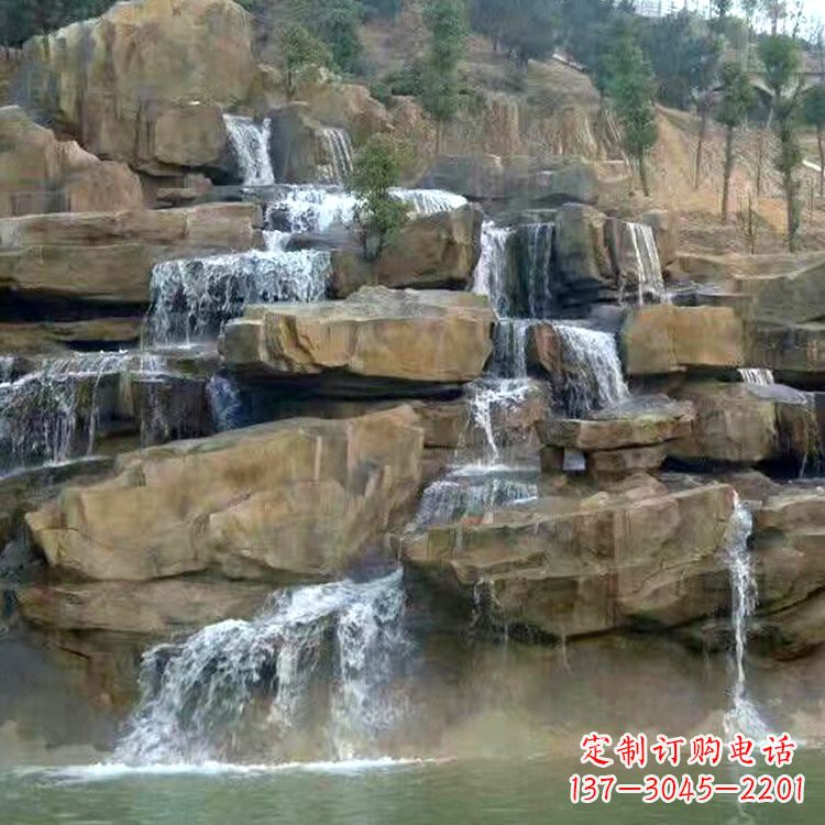 东莞中领雕塑公园假山流水景观雕塑