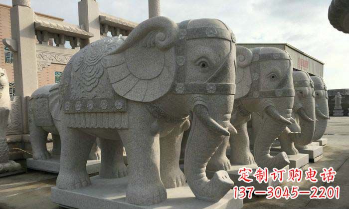 东莞庄严雄伟的大象石雕