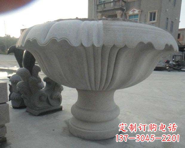 东莞高端大理石花盆雕塑