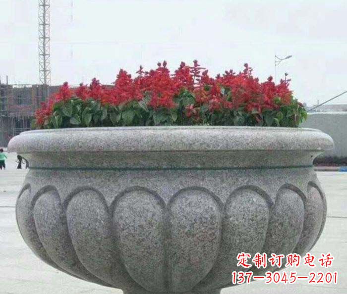 东莞精美大理石花盆雕塑