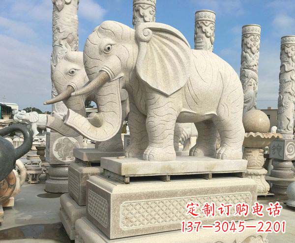 东莞大理石招财大象雕塑