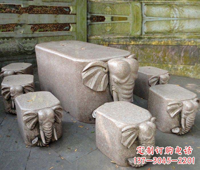 东莞精美小象大理石雕塑