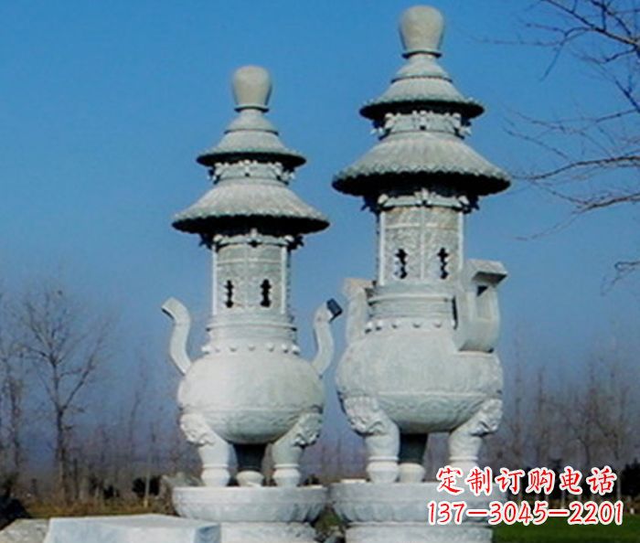 东莞公园景观仿古石雕香炉