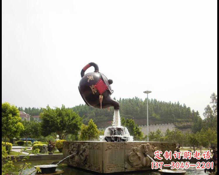 东莞传统工艺茶壶铜雕