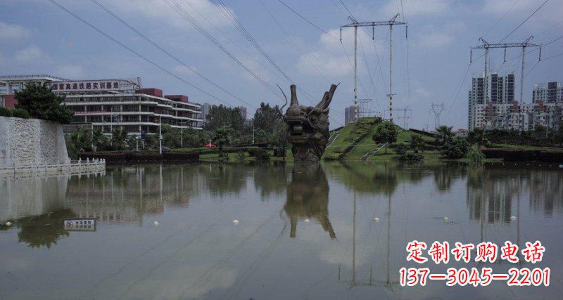 东莞公园龙头景观铜雕