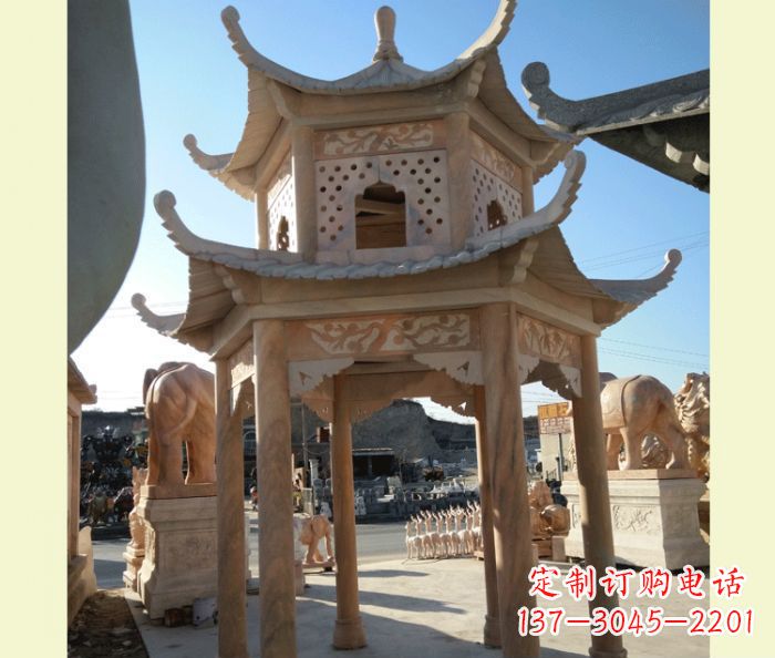 东莞中式双层石雕凉亭