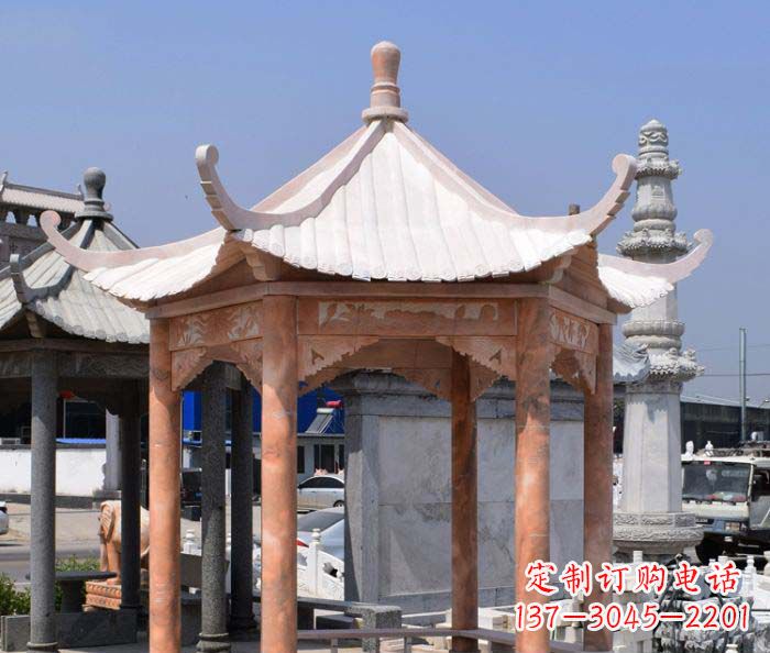 东莞中领雕塑设计凉亭雕塑,清新简约添美感