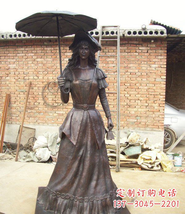 东莞公园西洋美女人物铜雕